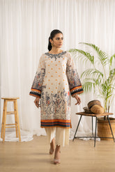 DC-0418 ORANGE EMBROIDERED KURTA